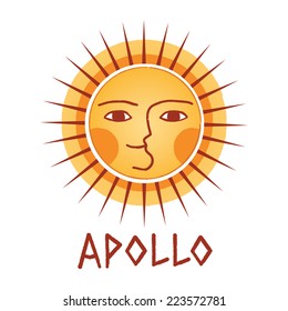 Greek sun god logotype