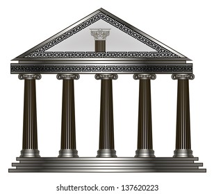 greek temple. eps10 vector illustration