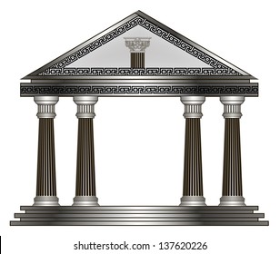 greek temple. eps10 vector illustration