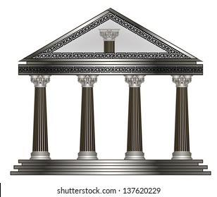 greek temple. eps10 vector illustration