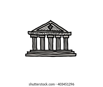 Greek temple icon
