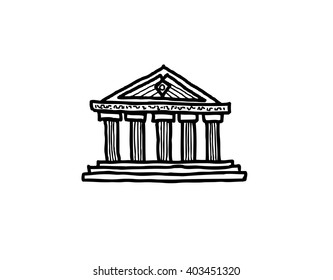 Greek temple icon