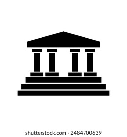 Greek temple icon illustrated in vector