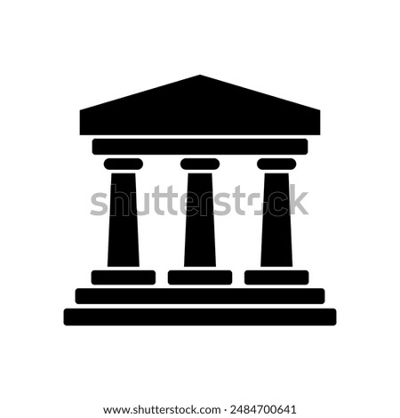 Greek temple icon illustrated in vector