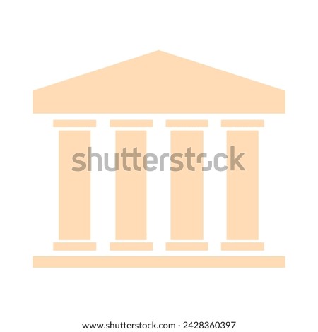 Greek Temple Icon Vector Illustration
