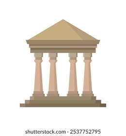 Templo grego ilustrado em vetor no fundo