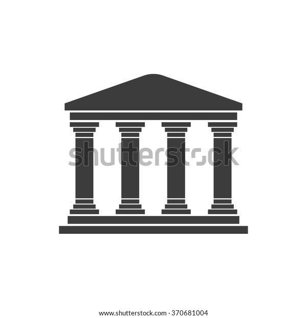 Greek Temple On Transparent Background Flat Stock Vector (Royalty Free ...