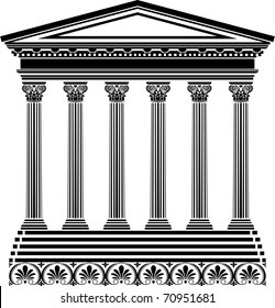 Greek temple stencil