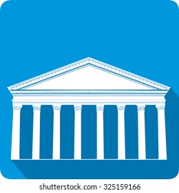 Greek temple, vector illustration