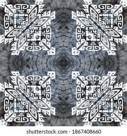 Patrón sin fisuras del vector texturado griego. Repetir el fondo tribal abstracto. Clave griega, serpentea el adorno de estilo antiguo étnico kaleidoscopo. Diseño geométrico y moderno. Sucia textura áspera y sin fin.