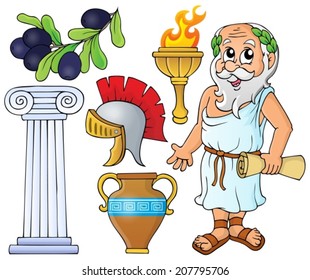 Greek theme collection 1 - eps10 vector illustration.