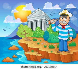 Greek theme image 4 - eps10 vector illustration.