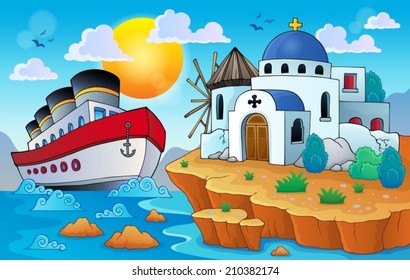 Greek theme image 8 - eps10 vector illustration.