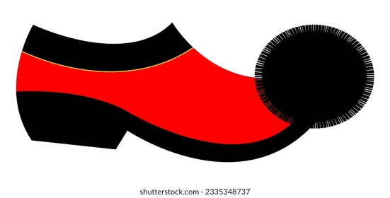 Tipo tradicional griego de zapato llamado ilustración vectorial Tsarouchi