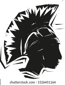 Greek Trojan or Roman Soldier Mascot Vector illustration eps 10