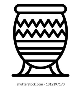 Greek vase icon. Outline greek vase vector icon for web design isolated on white background