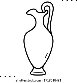 Greek vase icon in outlines