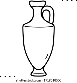 Greek vase icon in outlines