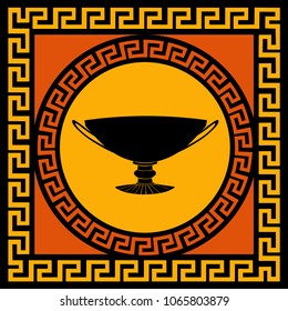 the is  Greek vase with ornaments  vector illustration