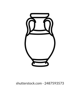 Greek Vase Outline Icon, Vector illustration