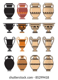 Greek Vases Ornaments Vector Stock Vector (Royalty Free) 85299418 ...