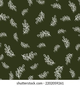 greek vector olive seamless green pattern