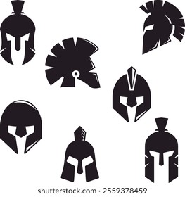 greek warrior spartan helmet icon