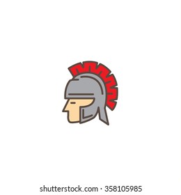 Greek warrior vector logo