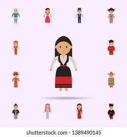 Greek, woman cartoon icon. Universal set of people around the world for website design and development, app development