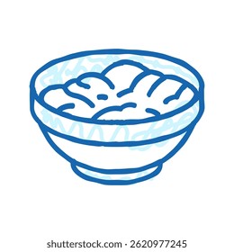 grego iogurte cozinha ícone doodle esboço vetor. grego iogurte cozinha sinal. ilustração símbolo isolado