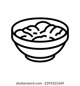 greek yogurt cuisine line icon vector. greek yogurt cuisine sign. isolated contour symbol black illustration