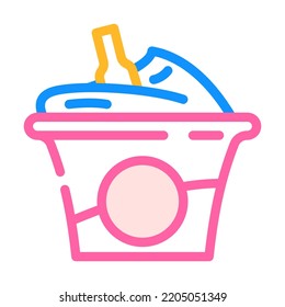 Greek Yogurt Milk Product Color Icon Vector. Greek Yogurt Milk Product Sign. Isolated Symbol Illustration
