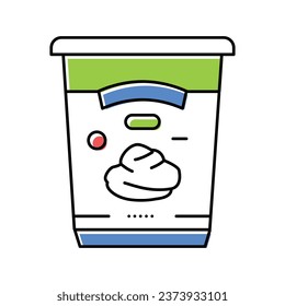 greek yogurt milk product color icon vector. greek yogurt milk product sign. isolated symbol illustration