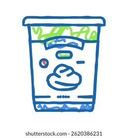 greek yogurt milk product doodle icon sketch vector. greek yogurt milk product sign. isolated symbol illustration