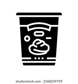 greek yogurt milk product glyph icon vector. greek yogurt milk product sign. isolated symbol illustration
