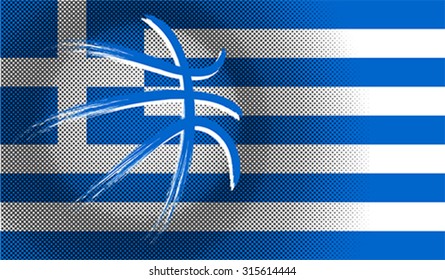 Greeks basket ball, vector 