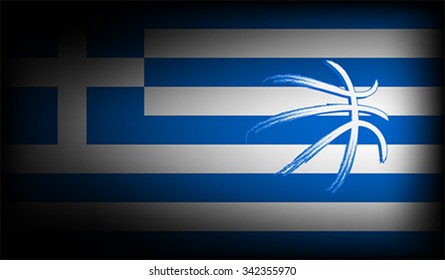 Greeks basket ball, vector 