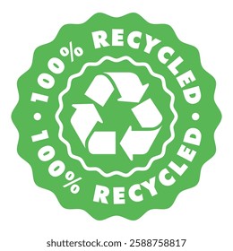 Green 100% recycled rubber stamp
