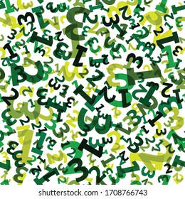 Green 123 number background seamless