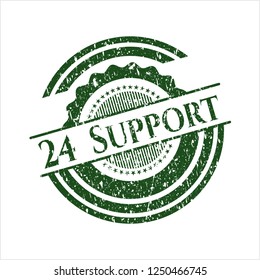 Green 24 Support distress rubber stamp with grunge texture