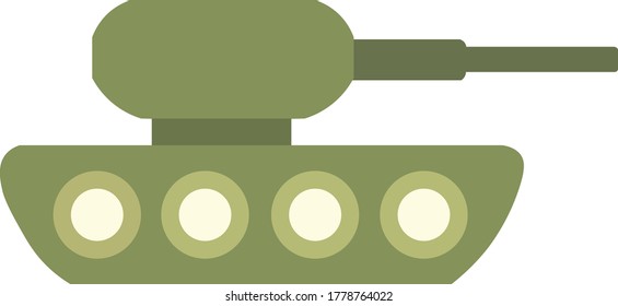 green 2d Tank illustration basic. 