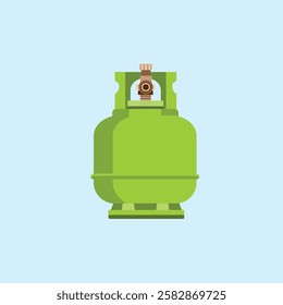  green 3 kg gas cylinder tank, lpg propane bottle container, oxygen gas cylinder fuel logo illustration