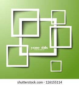 green 3d  background with squares