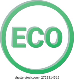 Un símbolo ecológico verde en 3D que representa la sostenibilidad, la responsabilidad ambiental, las prácticas renovables y los conceptos ecológicos.