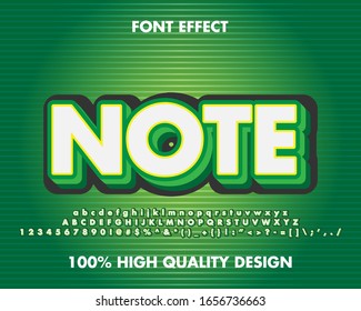 Green 3d Extra Bold Text Effect With Shadow And Extrude For Title, Headline And Sticker Use. Premium Vector