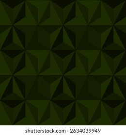 Green 3D geometric background pattern. Abstract triangle texture collection. Minimalist banner design suitable for paper, wallpaper, background and more.
