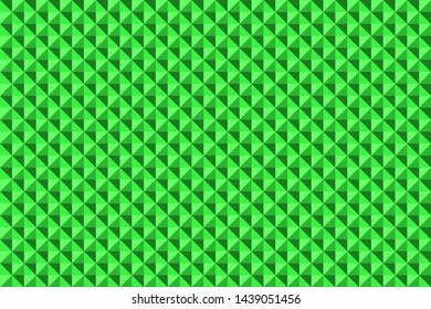 Green 3d structure abstract 80s seamless pattern. Vector background.