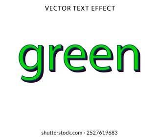 vetor de texto 3D verde com cor verde