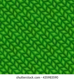 Green 3d triangle tiles - seamless vector pattern