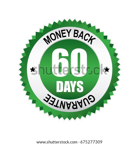 Green 60 Days Money Backguarantee Badge Stock Vector - 